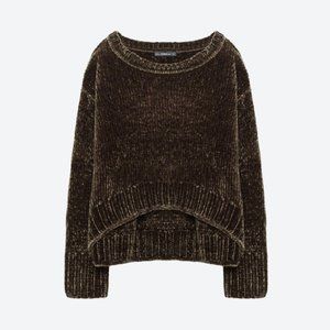 Zara Green Chenille Sweater